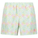 Casablanca "Le Jeu" Interlocking Monogram Swim Shorts in Pastel Multi