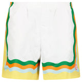 Casablanca "Waves" Contrast Border Printed Swim Shorts