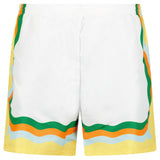 Casablanca "Waves" Contrast Border Printed Swim Shorts