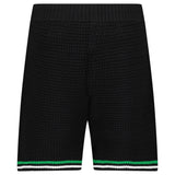 Casablanca Tennis Crochet Shorts in Black