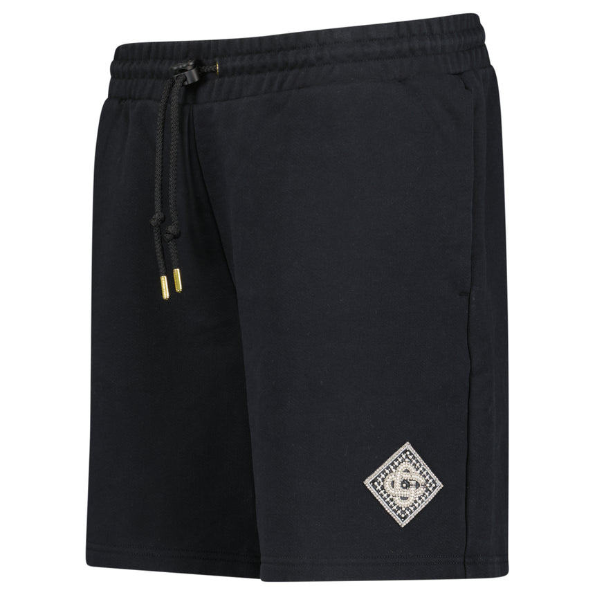 Casablanca Pearl & Diamond Logo Sweatshorts in Black