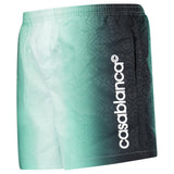 Casablanca Gradient Monogram Jacquard Swim Shorts in Teal Green