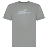 CP Company Logo T-Shirt in Smoked Pearl Grey