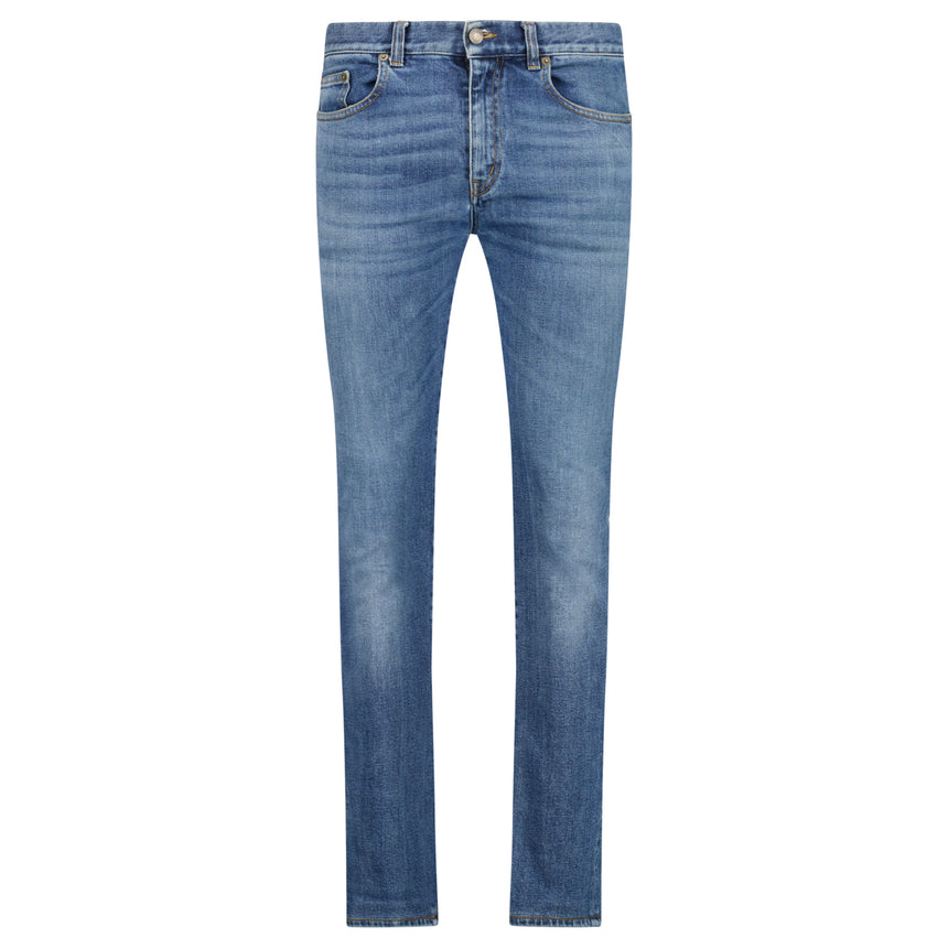 Saint Laurent Slim Fit Jeans in Blue Denim (Defect)