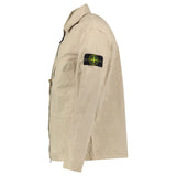 Stone Island Cotton Ripstop Zip Overshirt in Desert Beige