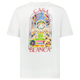 Casablanca Tennis Landscape Short Sleeve T-Shirt in White