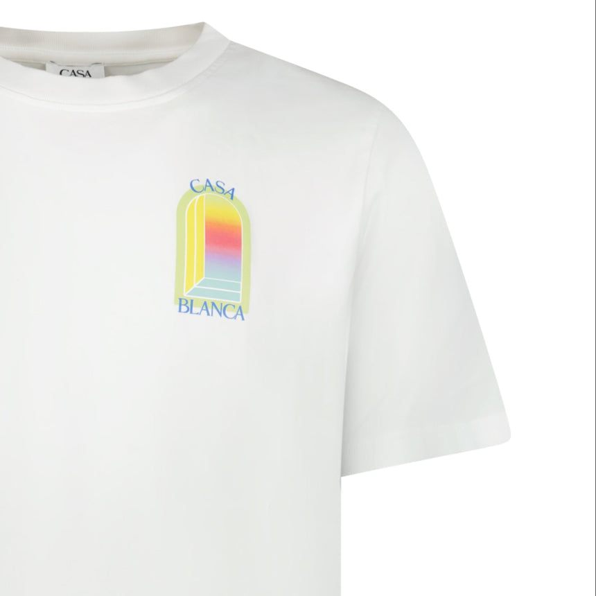Casablanca L'Arche Screen-Print T-Shirt in White