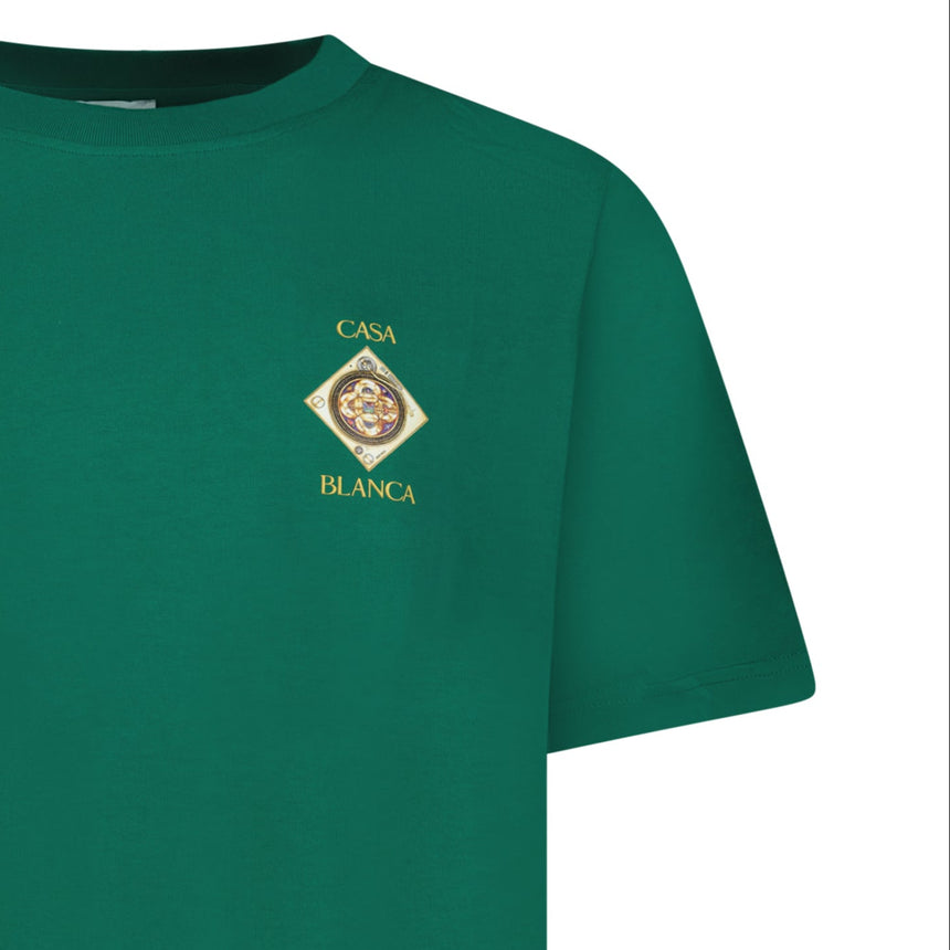 Casablanca 'Plafond Orné de Musique' Graphic-Print T-Shirt in Green