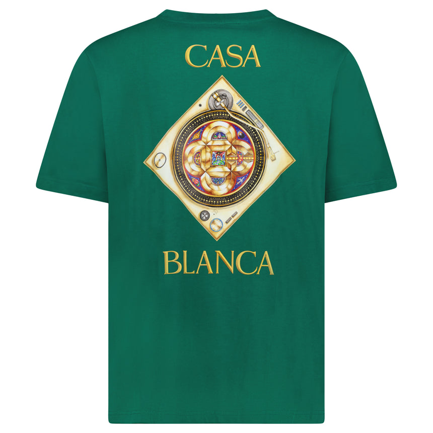 Casablanca 'Plafond Orné de Musique' Graphic-Print T-Shirt in Green