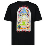 Casablanca Tennis Landscape Short Sleeve T-Shirt in Black