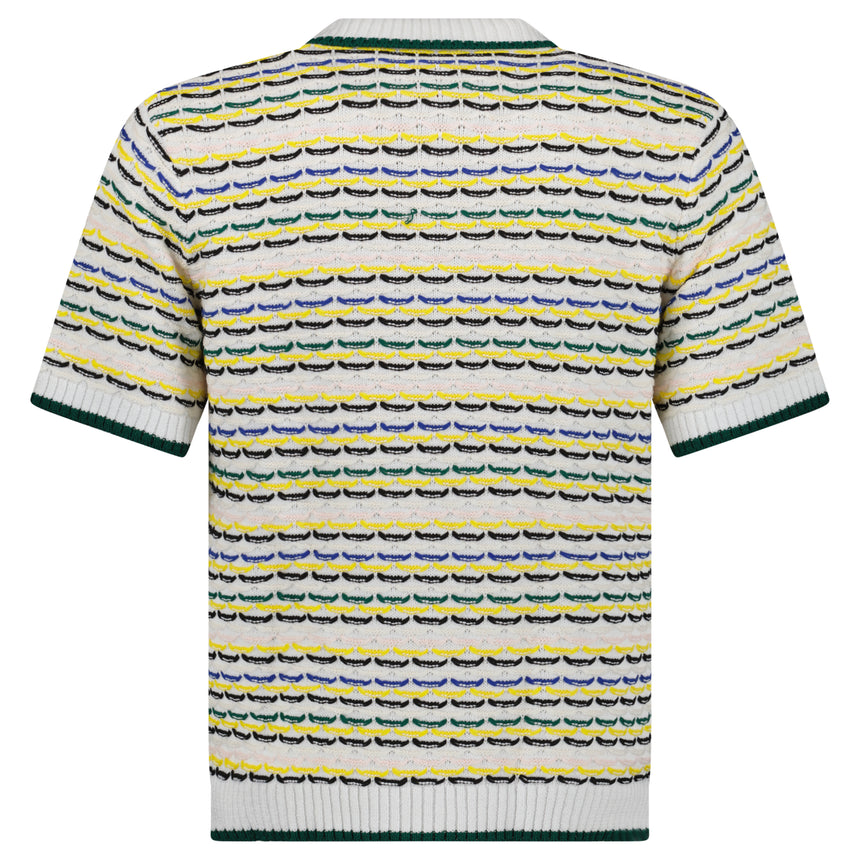 Casablanca Short Sleeve Polo Shirt in Multi Colour