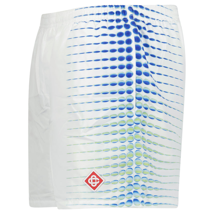 Casablanca Logo-Patch Swim Shorts in White