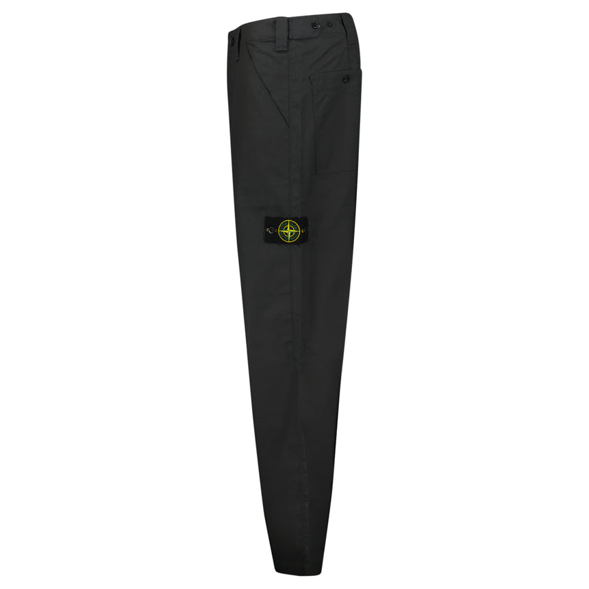 Stone Island Organic Cotton Ripstop Cargo Pants in Charcoal Grey