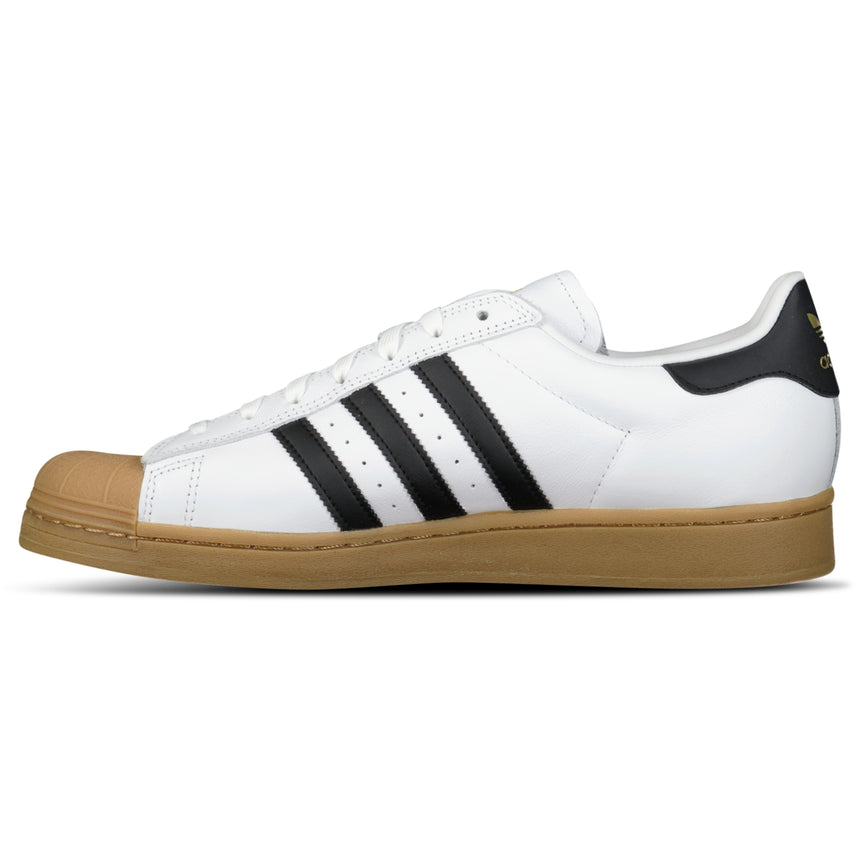 Adidas Superstar ADV Skate Shoes in White/Core Black/Gum