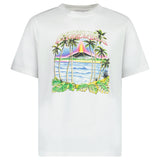 Casablanca Volcano Graphic Print T-Shirt in White