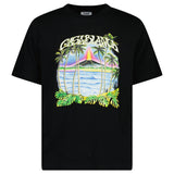 Casablanca Volcano Graphic Print T-Shirt in Black