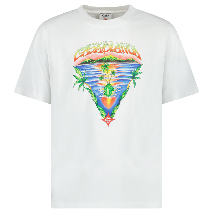 Casablanca Innocence Triangle Short Sleeve T-Shirt in White
