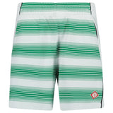 Casablanca Striped Jacquard Track Shorts in White/Green