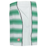 Casablanca Striped Jacquard Track Shorts in White/Green