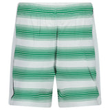Casablanca Striped Jacquard Track Shorts in White/Green