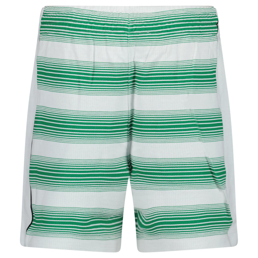 Casablanca Striped Jacquard Track Shorts in White/Green