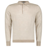 Gran Sasso Checked Wool and Silk Knitted Jumper in Light Beige