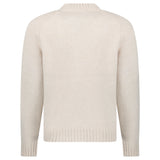 Gran Sasso Super Geelong Wool and Cashmere Full-Zip Cardigan in Beige