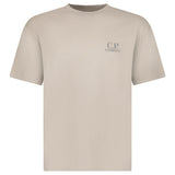 C.P. Company 30/1 Jersey Short Sleeve Left Chest Logo T-Shirt in Dove Grey