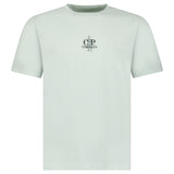 CP Company 30/1 Jersey Mini British Sailor Centred Logo T-Shirt in Misty Blue