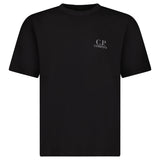 CP Company 30/1 Jersey Short Sleeve Logo T-Shirt in Black
