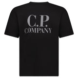 CP Company 30/1 Jersey Short Sleeve Logo T-Shirt in Black
