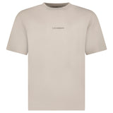 CP Company 30/1 Jersey Short Sleeve Logo T-Shirt in Dove Beige