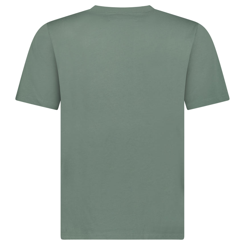 CP Company 30/1 Jersey Stitch Block Logo T-Shirt in Laurel Wreath Green