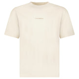 CP Company 30/1 Jersey Short Sleeve Logo T-Shirt in Frozen Dew Beige