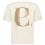 CP Company 30/1 Jersey Short Sleeve Logo T-Shirt in Frozen Dew Beige