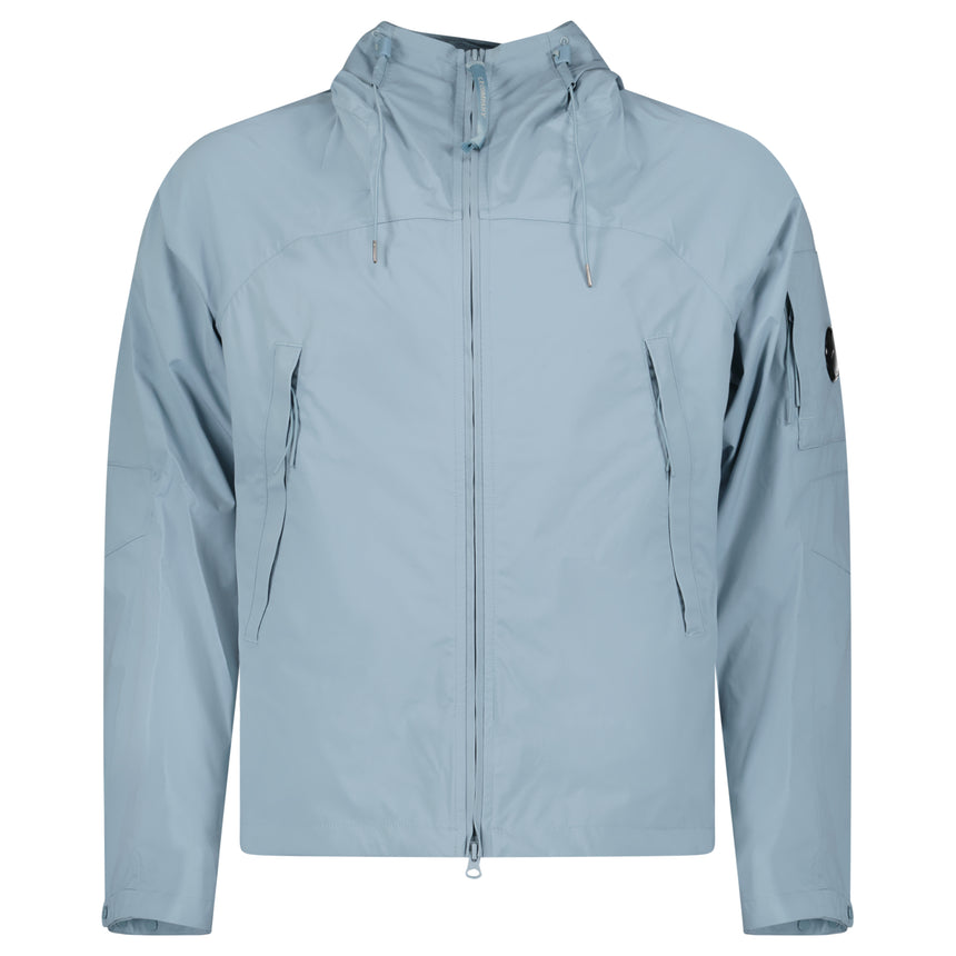CP Company Pro-Tek Hooded Lens Jacket in Silver Blue