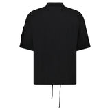 CP Company Chrome-R Short Sleeve Lens Overshirt in Black