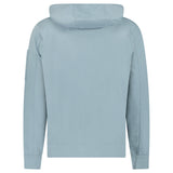 CP Company Light Fleece Zip Hooded Lens Sweatshirt in Silver Blue