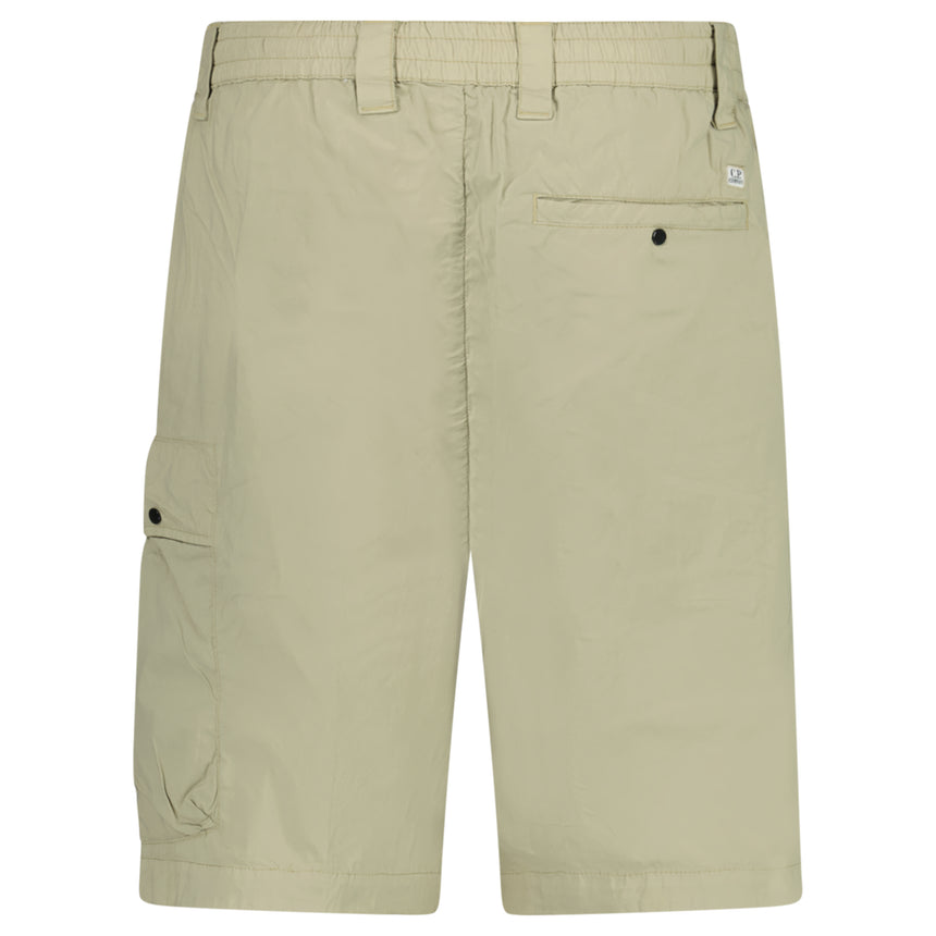CP Company 50 Fili Stretch Loose Lens Cargo Shorts in Moss Beige
