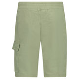 CP Company Light Fleece Cargo Lens Shorts in Moss Green
