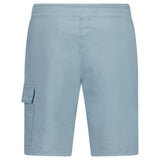 CP Company Light Fleece Cargo Lens Shorts in Silver Blue