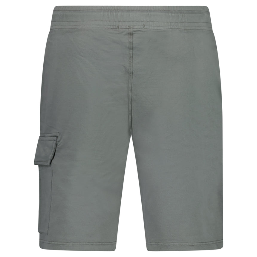 CP Company Light Fleece Cargo Lens Shorts in Gunmetal Grey