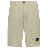 CP Company 50 Fili Stretch Loose Lens Cargo Shorts in Moss Beige