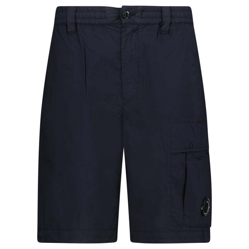 CP Company 50 Fili Stretch Loose Lens Cargo Shorts in Navy