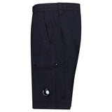 CP Company 50 Fili Stretch Loose Lens Cargo Shorts in Navy