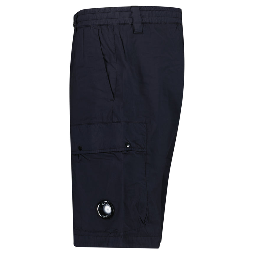CP Company 50 Fili Stretch Loose Lens Cargo Shorts in Navy