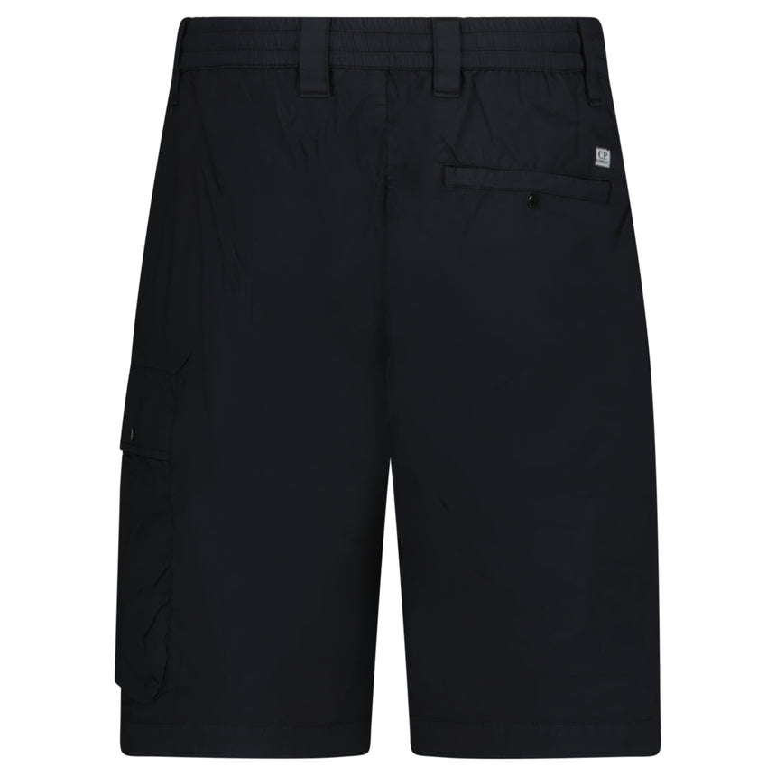 CP Company 50 Fili Stretch Loose Lens Cargo Shorts in Black