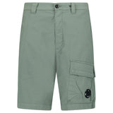 CP Company 50 Fili Stretch Loose Lens Cargo Shorts in Laurel Wreath Green