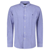 Polo Ralph Lauren Slim Fit Striped Stretch Poplin Shirt in Blue and White Stripe