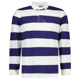 Polo Ralph Lauren The Iconic Rugby Shirt in White and Newport Navy
